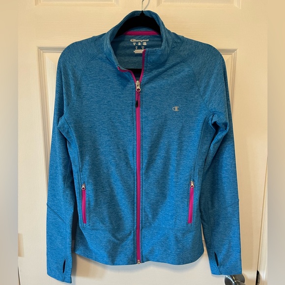Champion Heathered Blue Full zip -size small - Picture 1 of 6